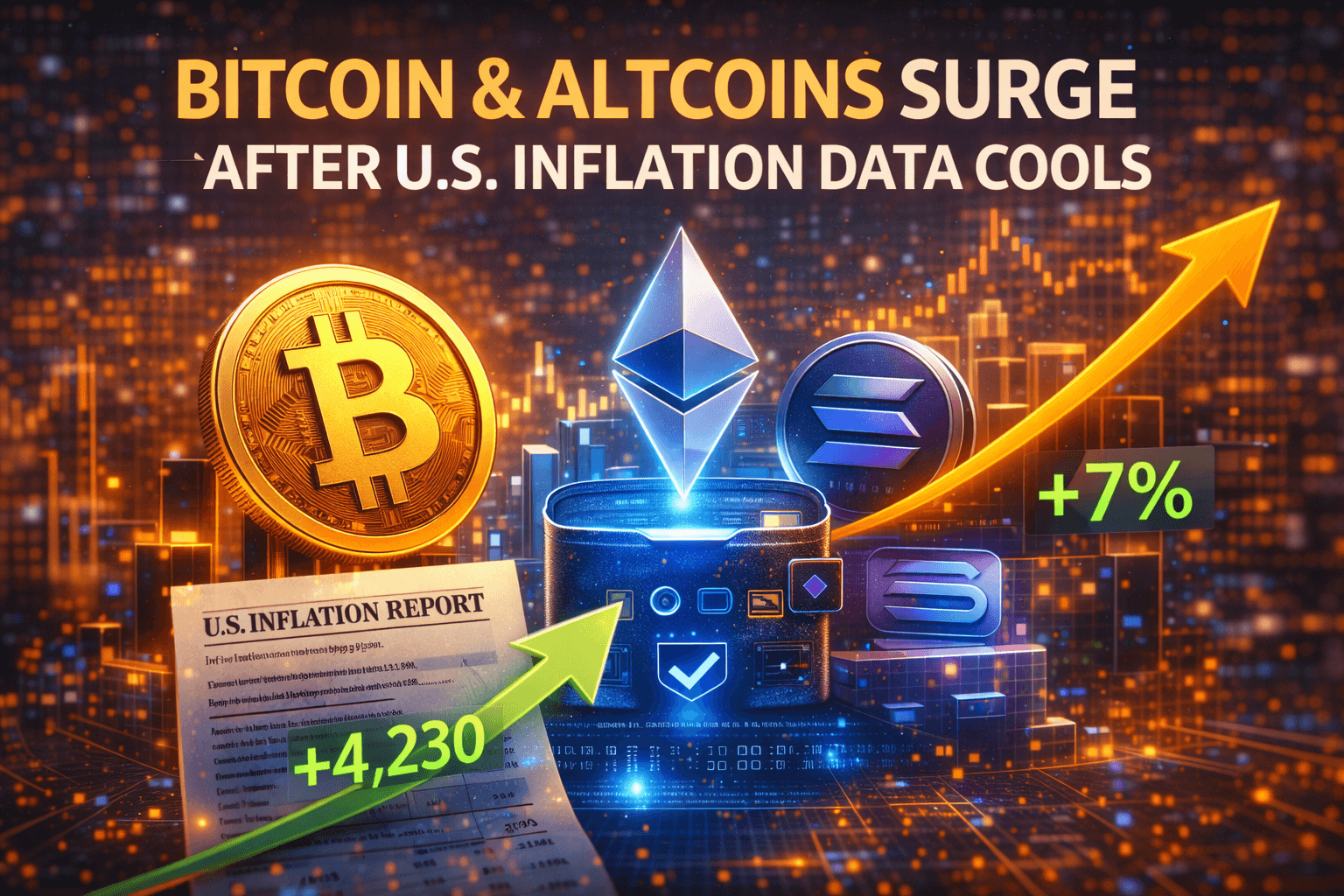 Bitcoin dan Altcoin Lanjutkan Reli Setelah Data Inflasi AS Reda, Sentimen Risiko Kembali Menguat